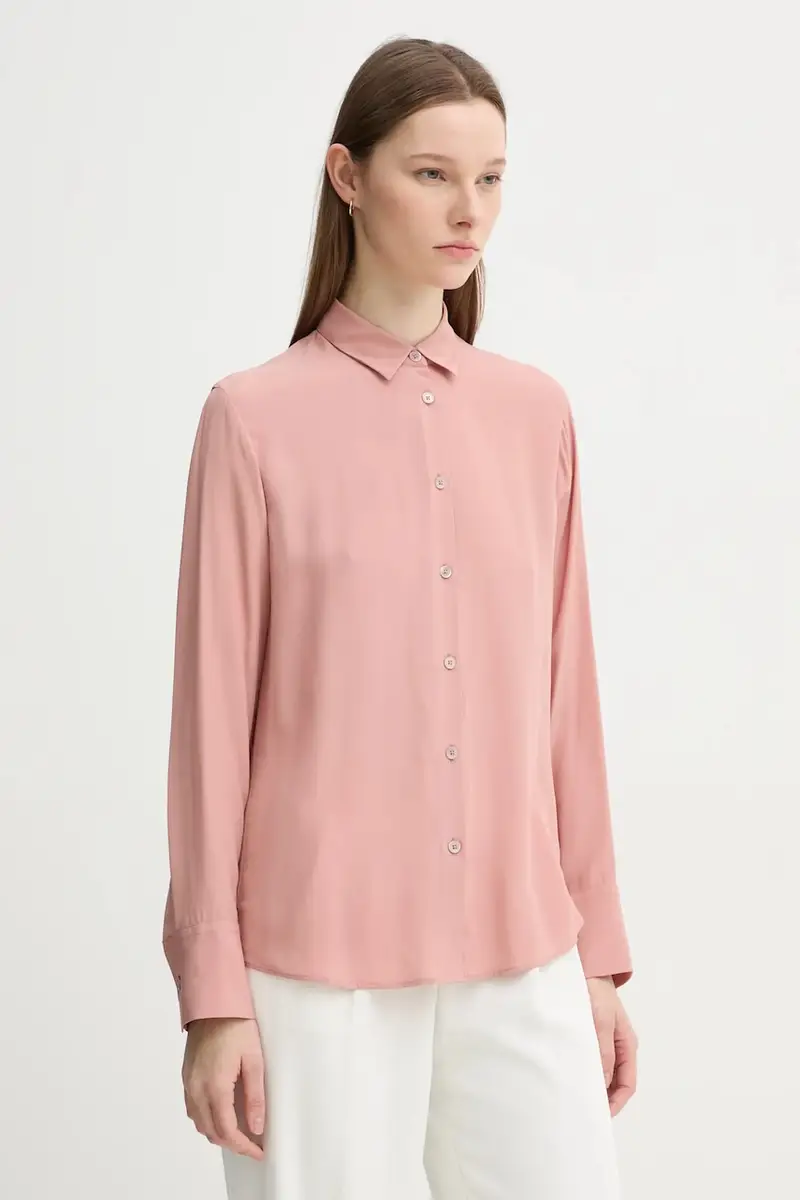 camicia con aggiunta di seta colore rosa W2R.019B.P31186
