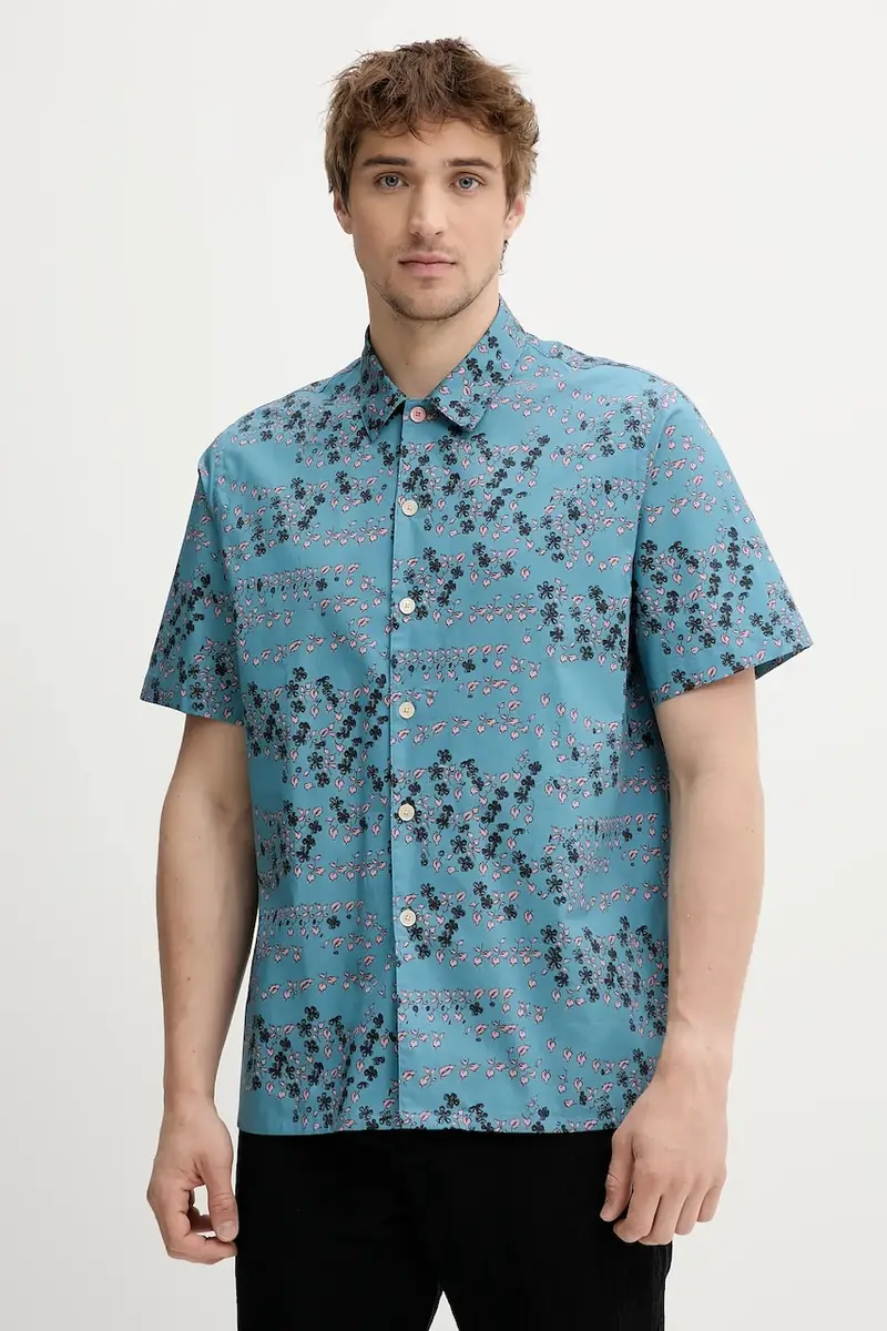 camicia in cotone colore turchese M2R.695U.P22315