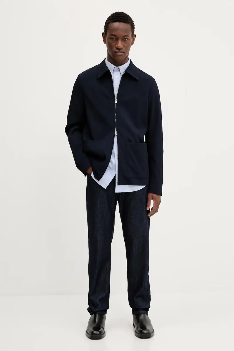 camicia in cotone uomo colore blu M2R-599R-PZEBRA miniatura 2