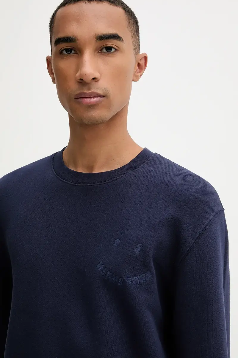 felpa in cotone uomo colore blu M2R-211Z-T22469 miniatura 4