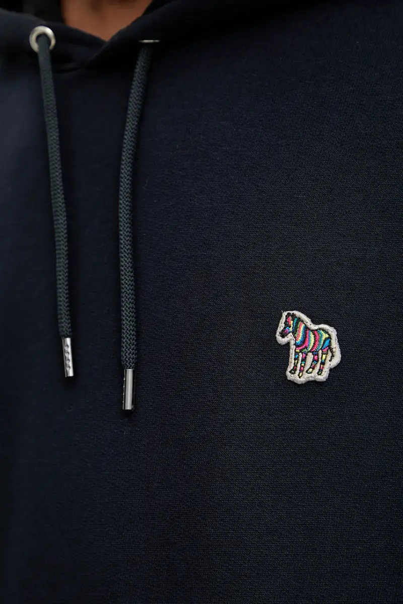 felpa in cotone uomo colore blu navy con cappuccio M2R.284S.KZEBRA miniatura 5