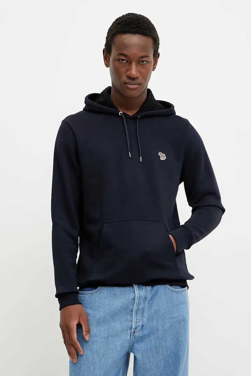 felpa in cotone uomo colore blu navy con cappuccio M2R.284S.KZEBRA