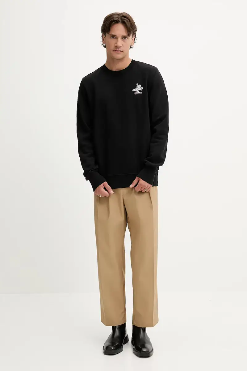 felpa in cotone uomo colore nero M2R-668U-TP5251 miniatura 2