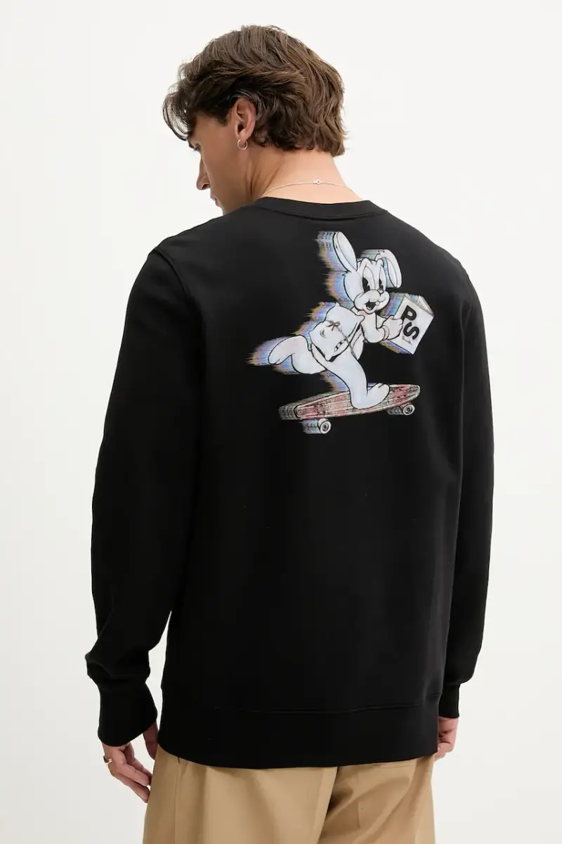 felpa in cotone uomo colore nero M2R-668U-TP5251 miniatura 3