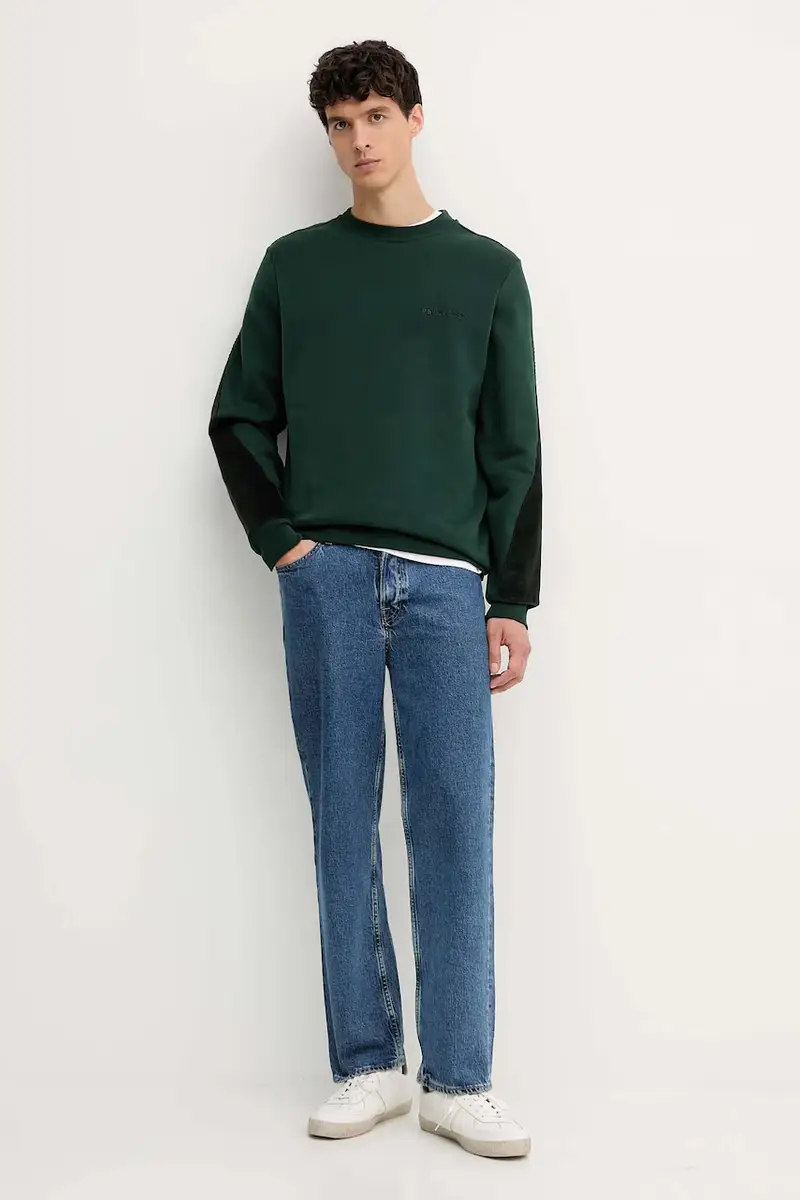 felpa in cotone uomo colore verde M2R-684Z-T22193 miniatura 2