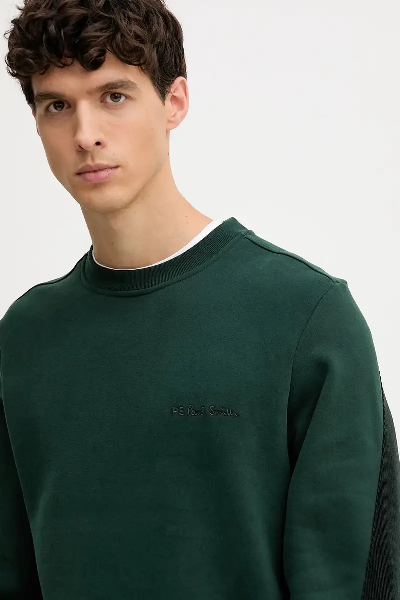 felpa in cotone uomo colore verde M2R-684Z-T22193 miniatura 4