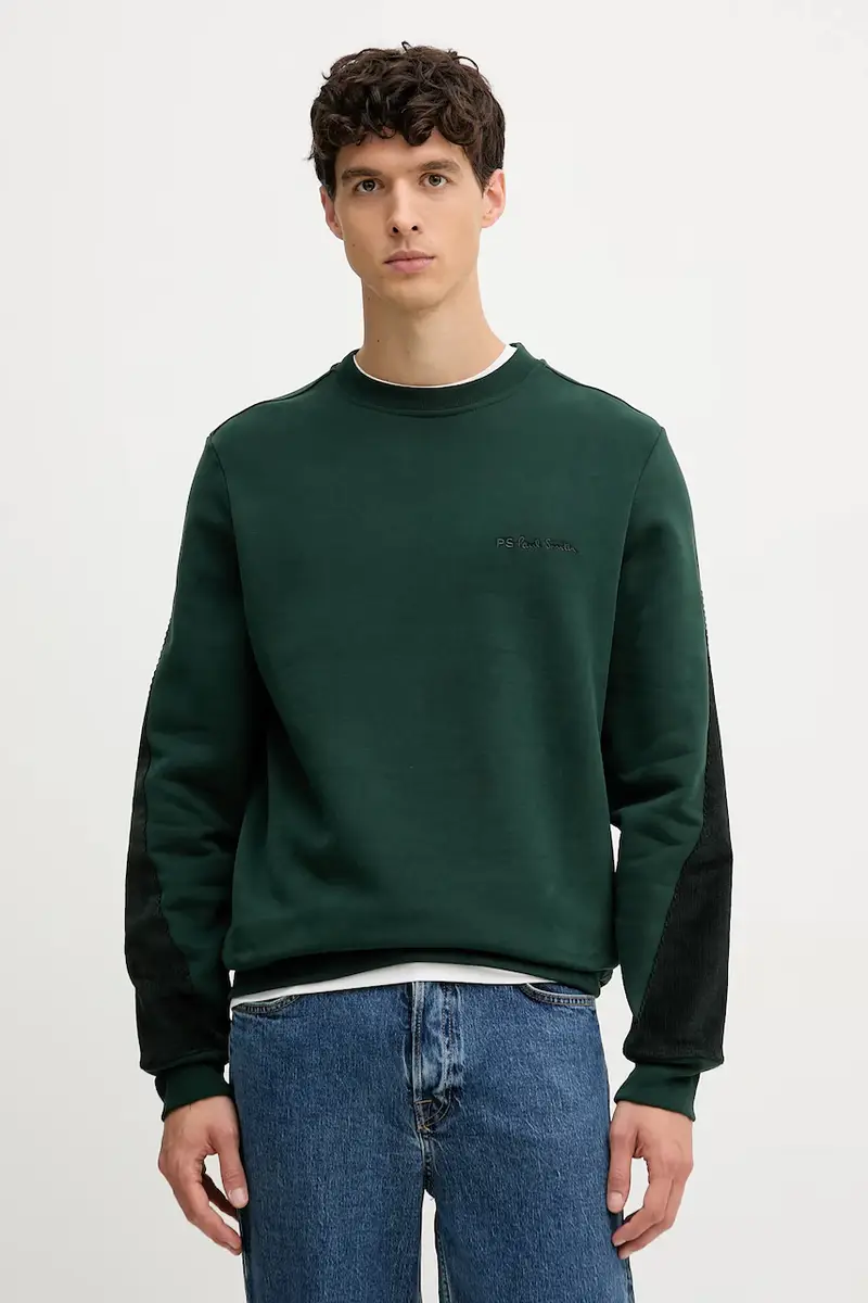 felpa in cotone uomo colore verde M2R-684Z-T22193