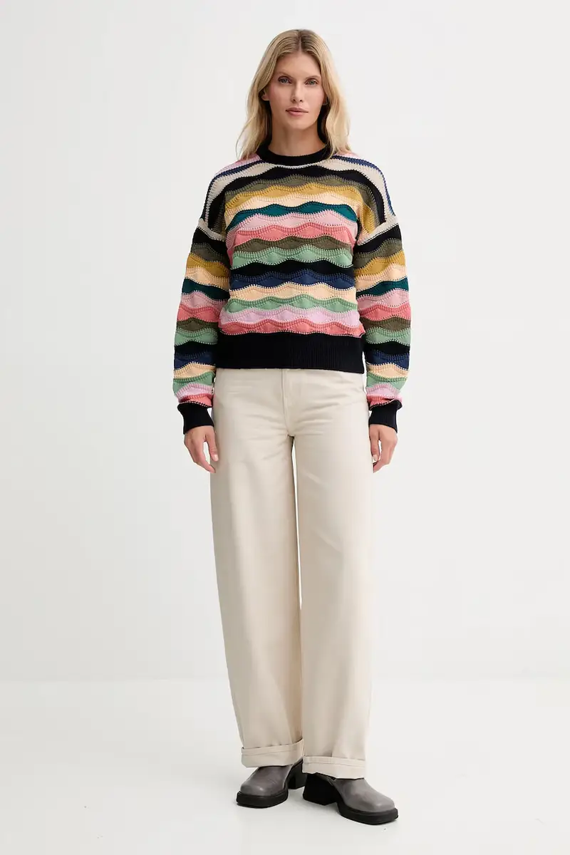 maglione con lana W2R-597N-T31367 Multicolore miniatura 2