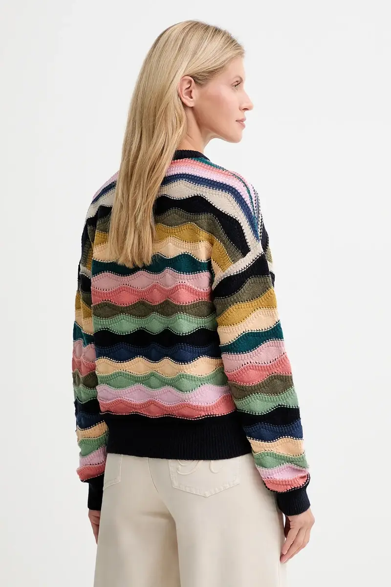 maglione con lana W2R-597N-T31367 Multicolore miniatura 3