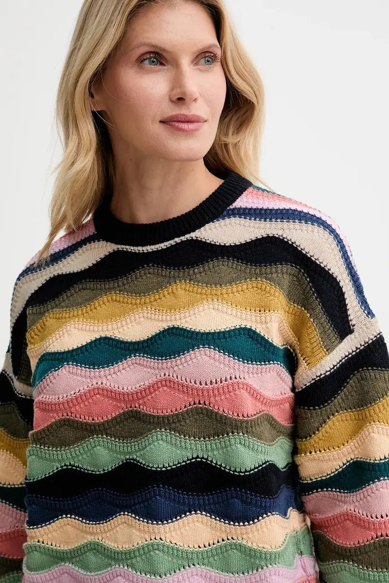 maglione con lana W2R-597N-T31367 Multicolore miniatura 4