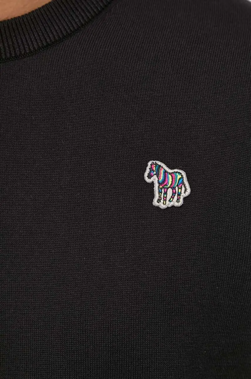 maglione in cotone colore nero miniatura 5