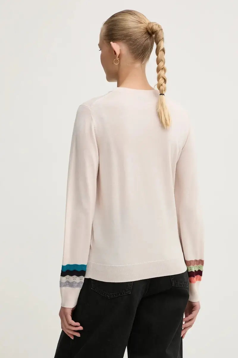 maglione in lana donna colore beige W2R.449N.P31263 miniatura 3