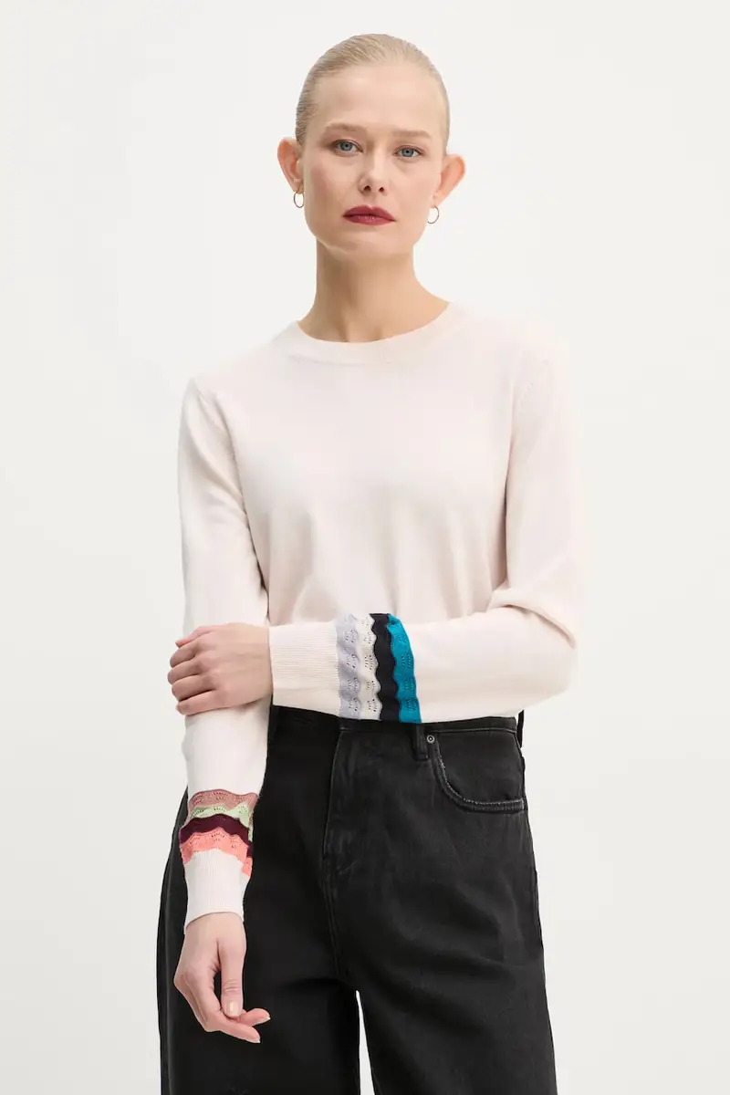 maglione in lana donna colore beige W2R.449N.P31263