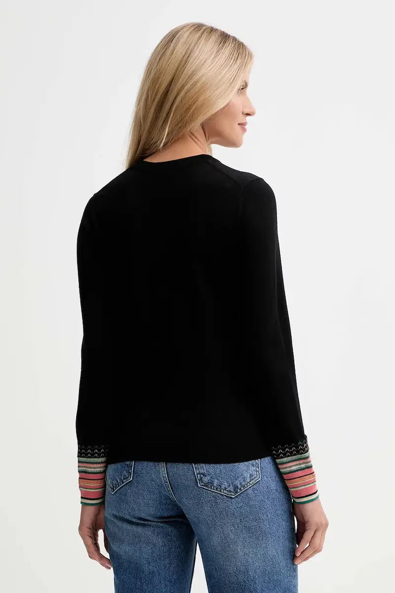 maglione in lana donna colore nero W2R-577N-T31327 miniatura 3