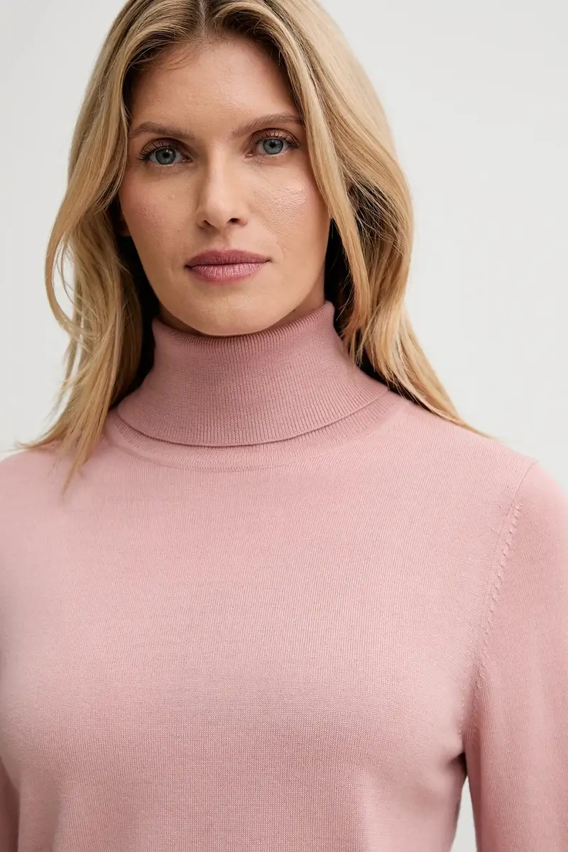 maglione in lana donna colore rosa W2R-596N-T31366 miniatura 4