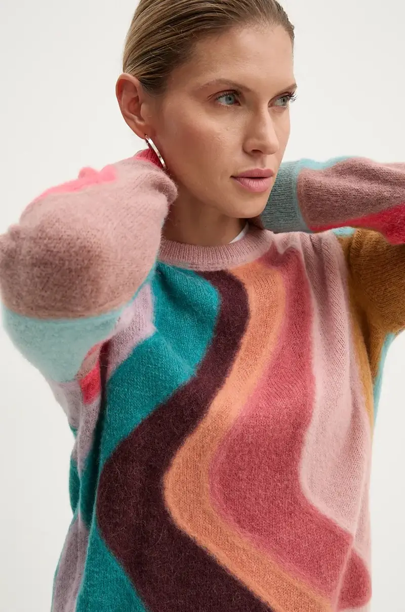 maglione in lana donna W2R.441N.N31246 Multicolore miniatura 5