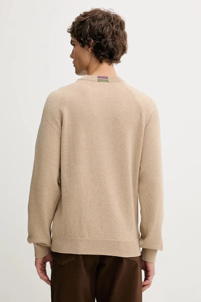 maglione in lana uomo colore beige M2R-487Z-T22514 miniatura 3