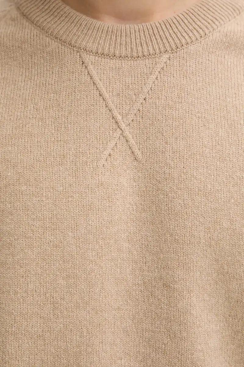 maglione in lana uomo colore beige M2R-487Z-T22514 miniatura 5