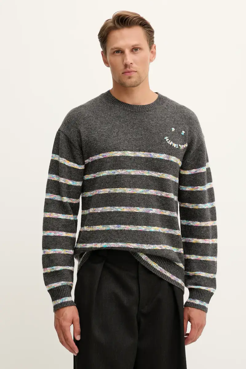 maglione in lana uomo colore grigio M2R-507Z-T22516