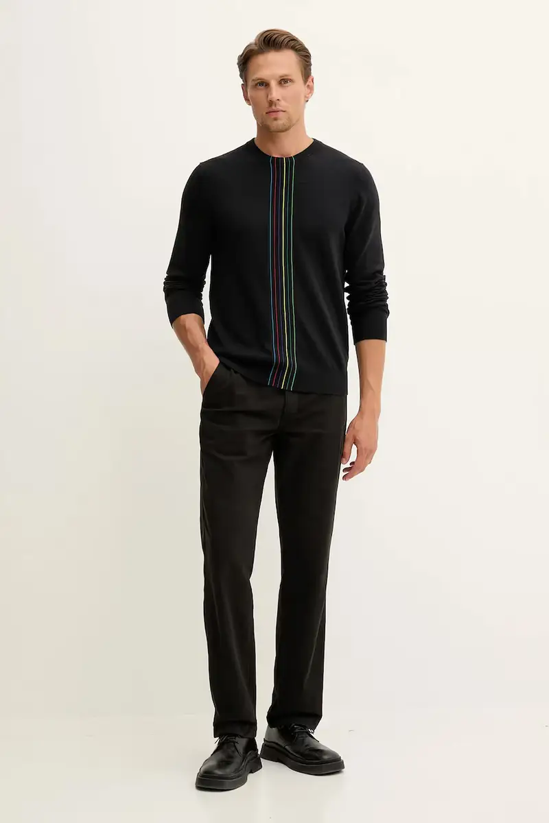 maglione in misto lana uomo colore nero M2R-491Z-T22513 miniatura 2