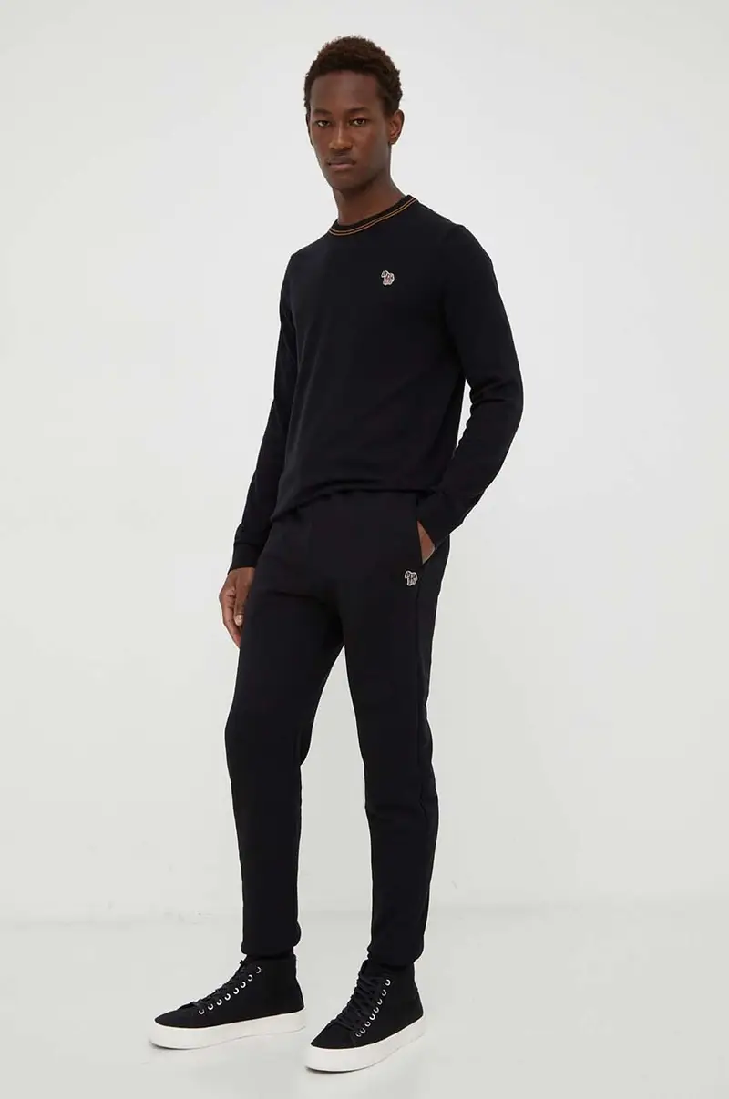 pantaloni da jogging in cotone Nero miniatura 4