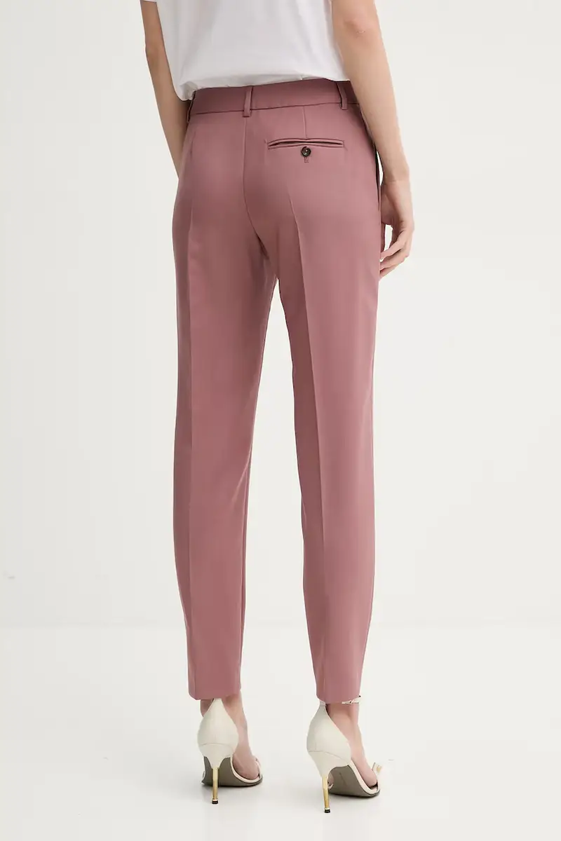 pantaloni in lana donna colore rosa W2R.N264.P31053 miniatura 3