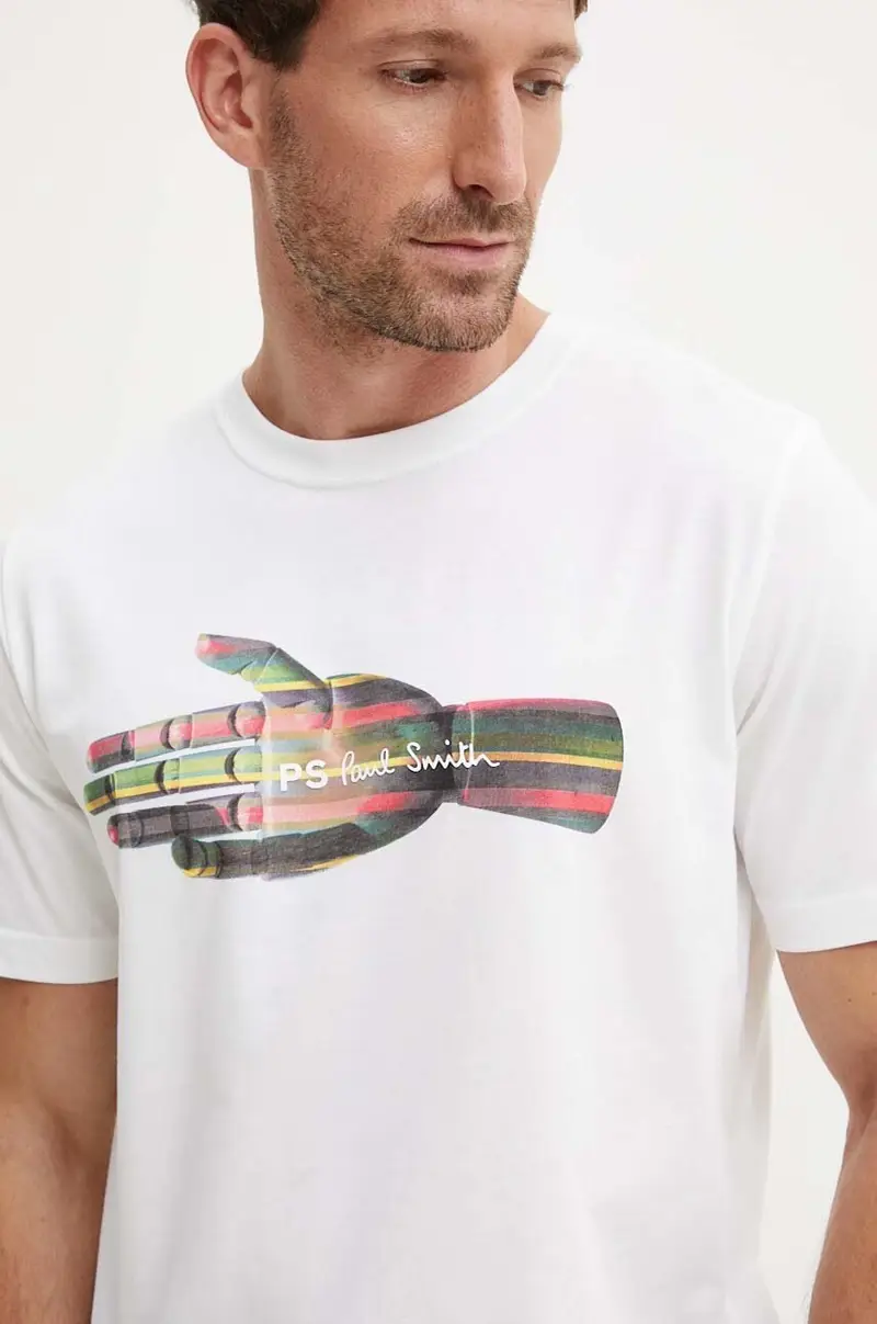 PS Paul Smith T-shirt Beige 4157138 miniatura 4