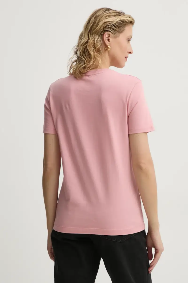 t-shirt in cotone colore rosa miniatura 3