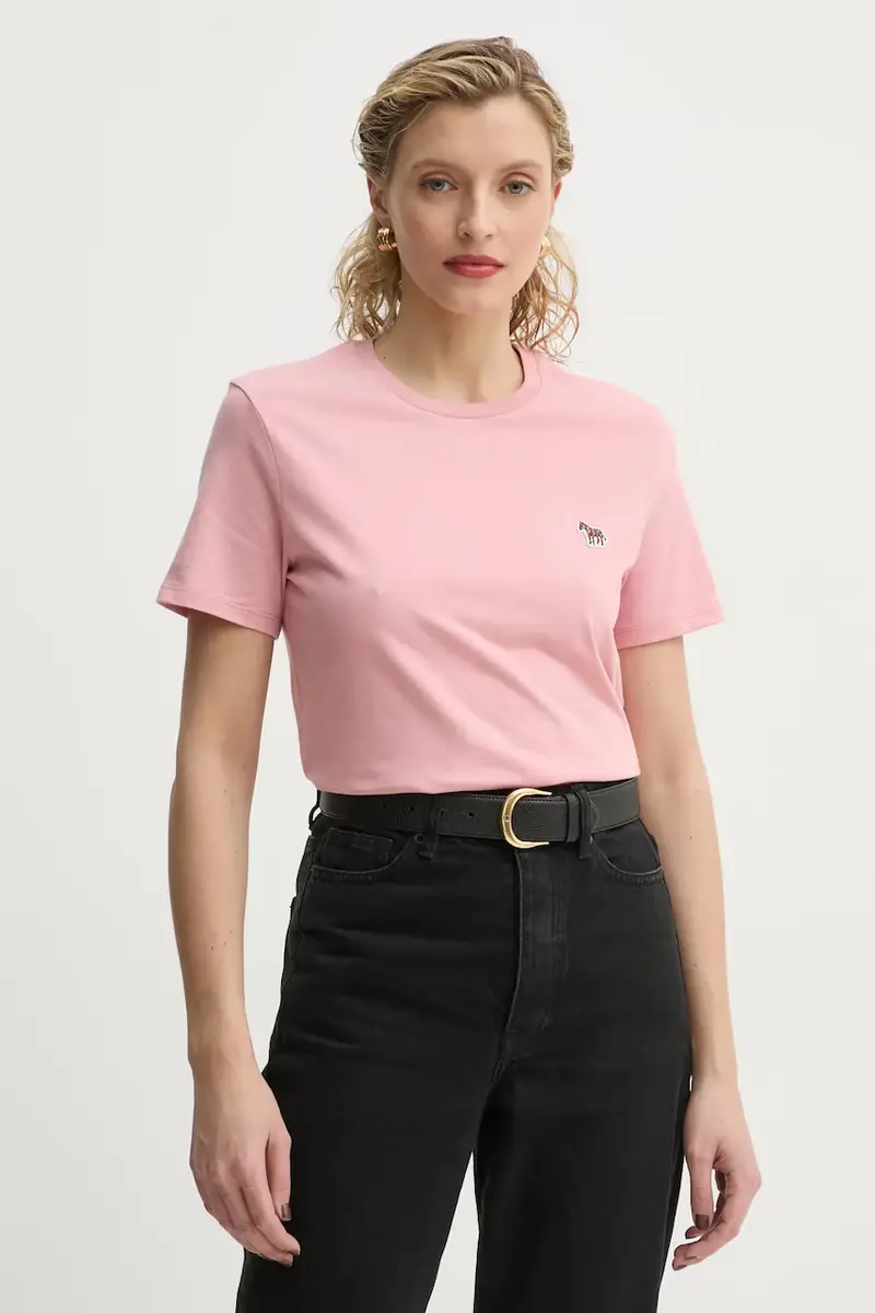t-shirt in cotone colore rosa