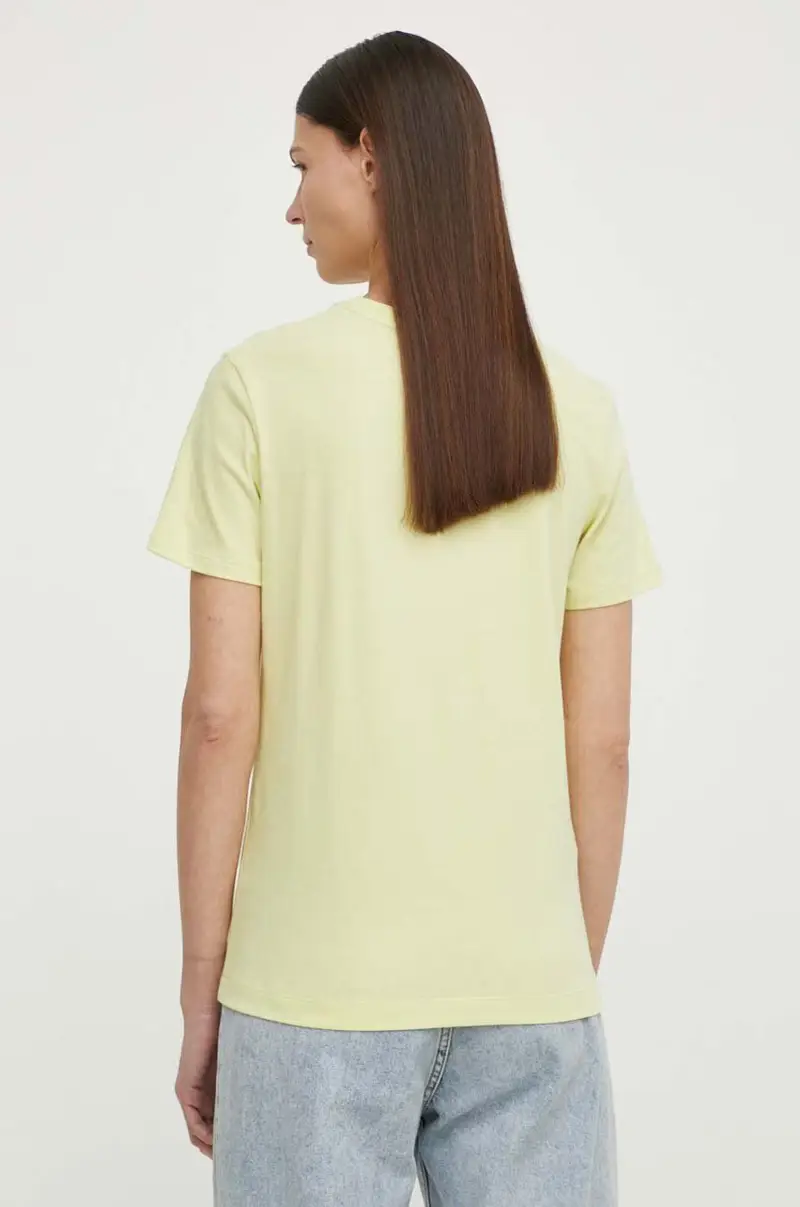 t-shirt in cotone colore verde miniatura 3