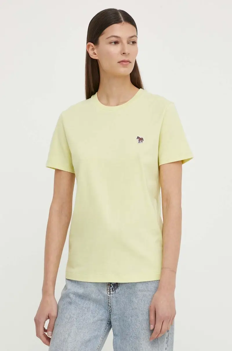 t-shirt in cotone colore verde miniatura 4