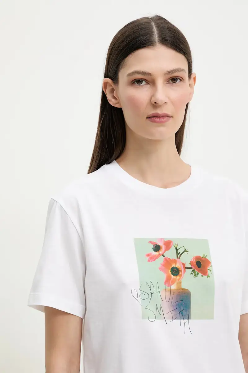 PS Paul Smith T-shirt Donna Bianco 3124488 miniatura 4
