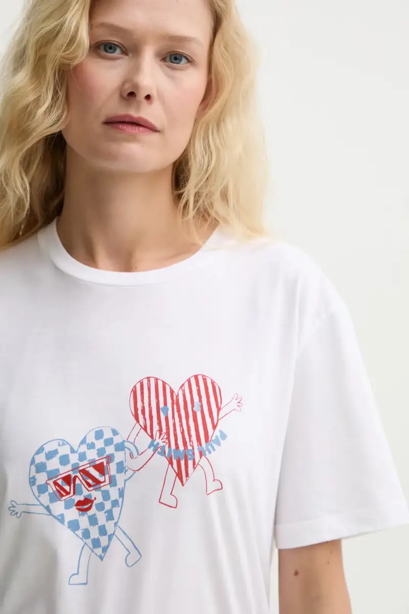 PS Paul Smith T-shirt Donna Bianco 3301170 miniatura 4