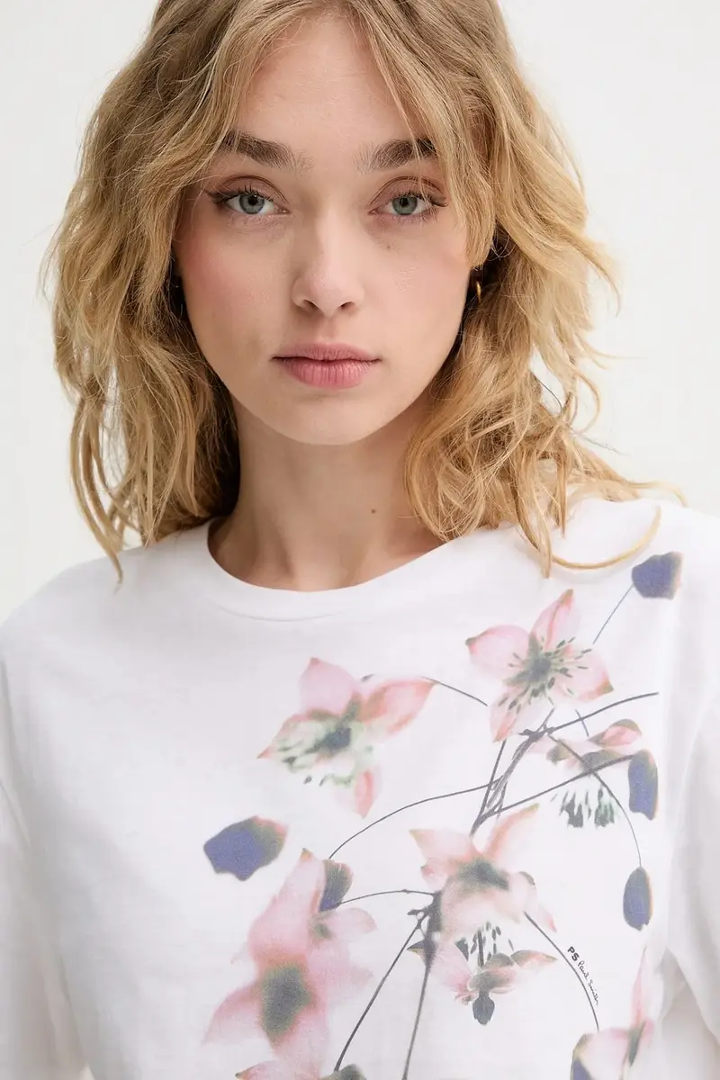 PS Paul Smith T-shirt Donna Bianco 3301910 miniatura 4