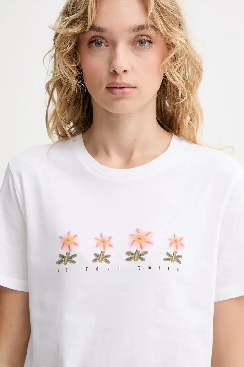 PS Paul Smith T-shirt Donna Bianco 3243350 miniatura 4