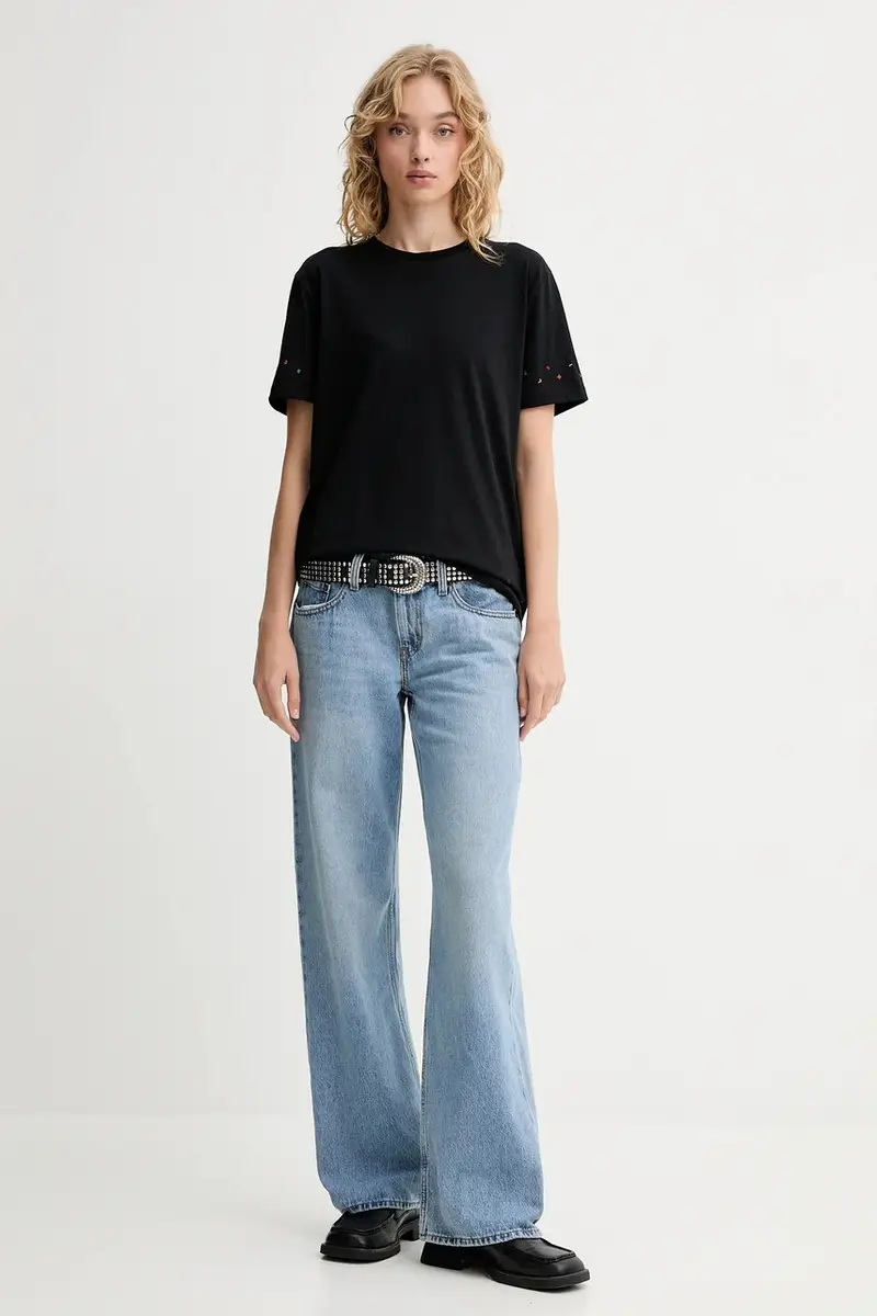 PS Paul Smith T-shirt Donna Nero 3275789 miniatura 2