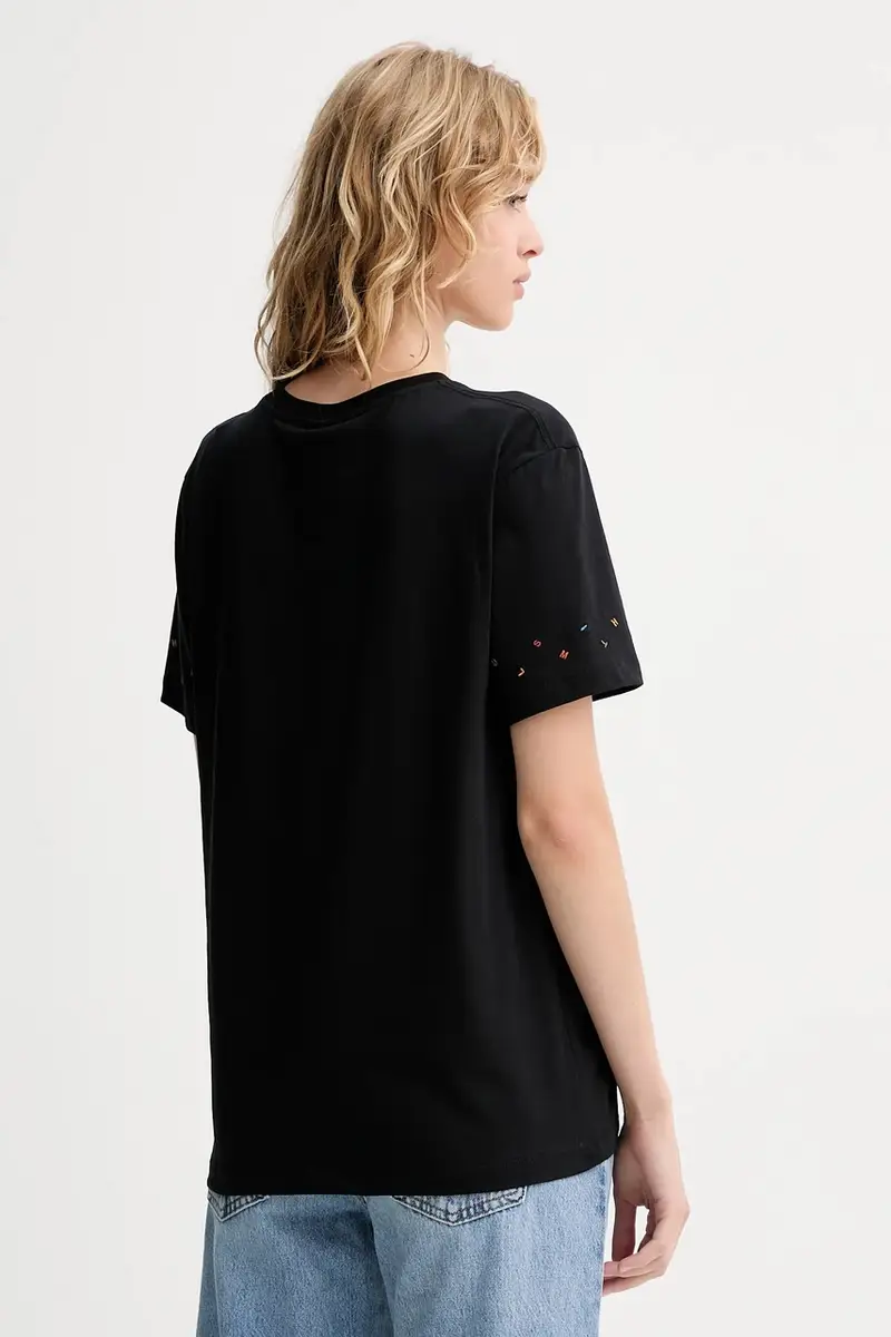 PS Paul Smith T-shirt Donna Nero 3275789 miniatura 3