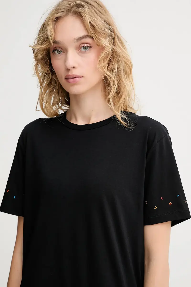 PS Paul Smith T-shirt Donna Nero 3275789 miniatura 4