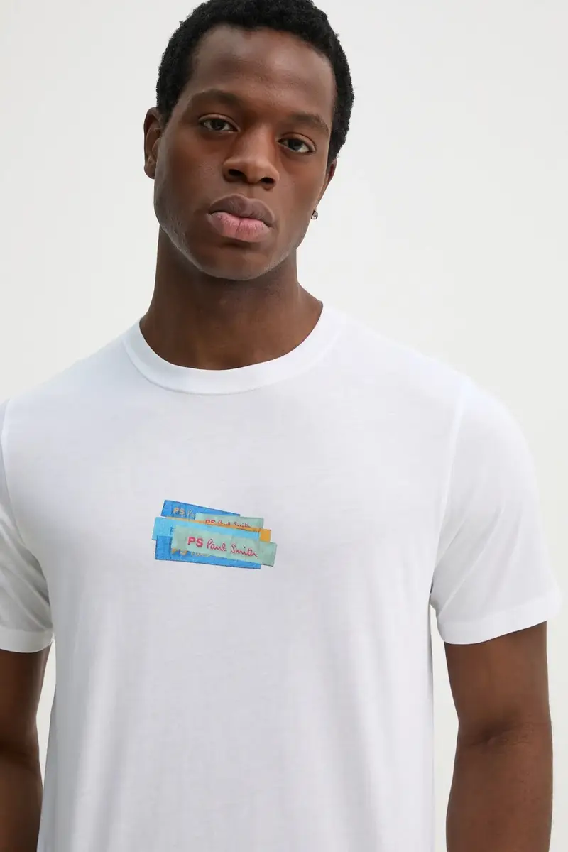 PS Paul Smith T-shirt Uomo Bianco 3301014 miniatura 4