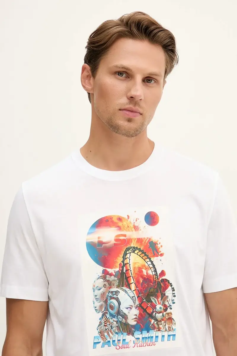 PS Paul Smith T-shirt Uomo Bianco 3124918 miniatura 4