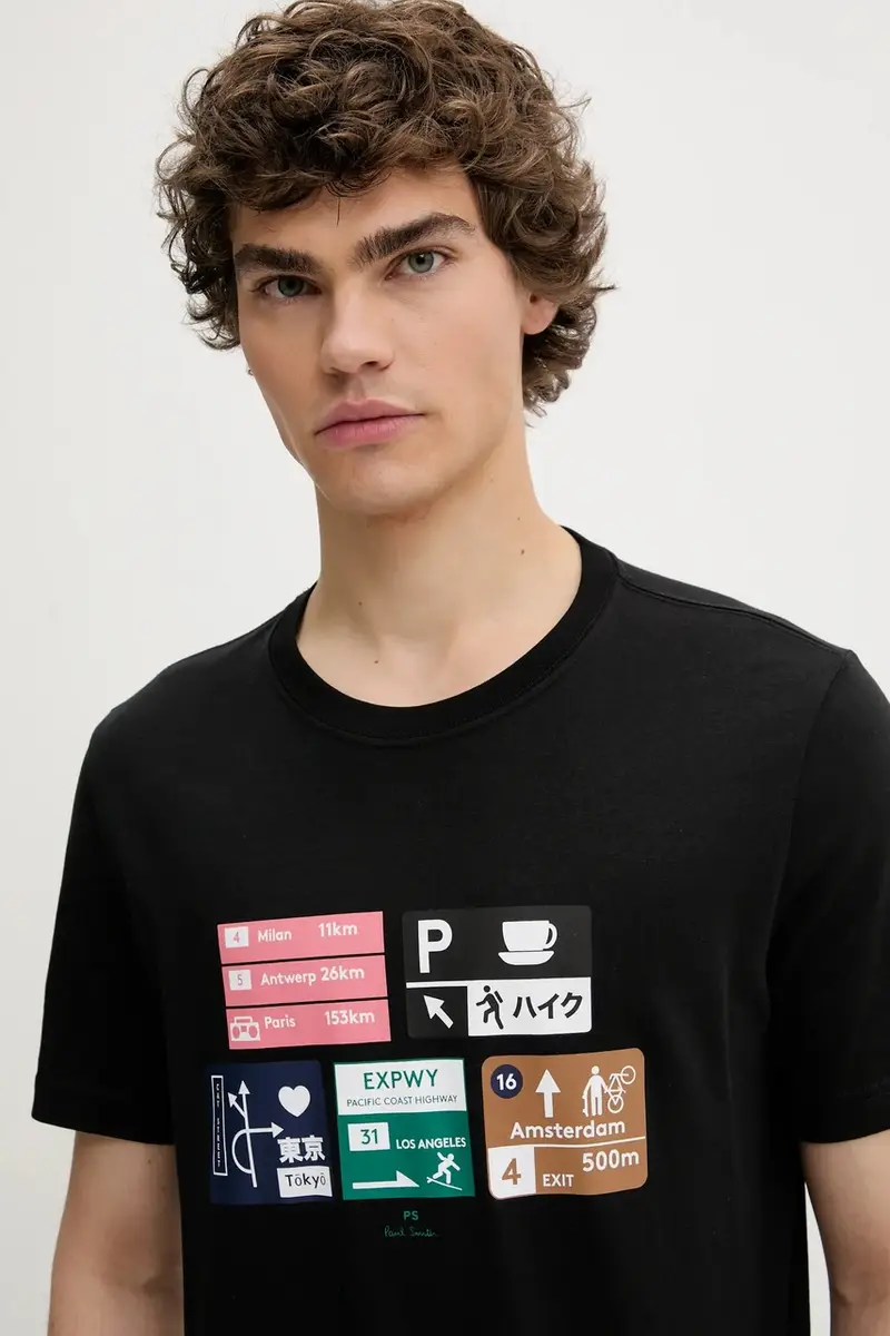 PS Paul Smith T-shirt Uomo Nero 2889950 miniatura 4