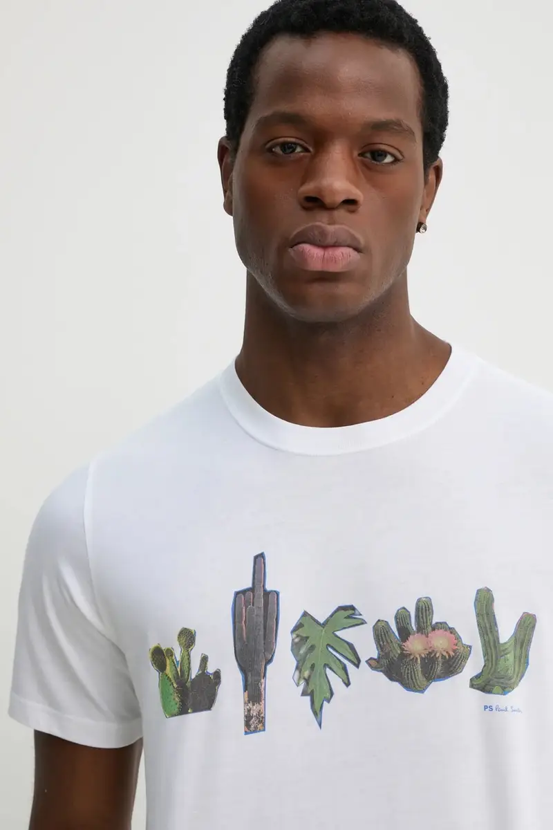 PS Paul Smith T-shirt Uomo Bianco 3301212 miniatura 4
