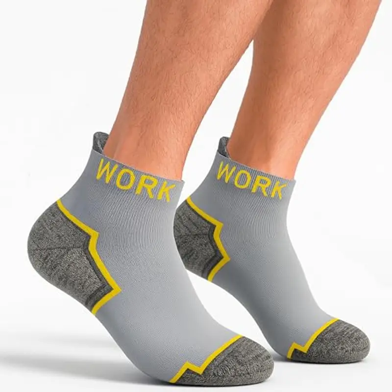 PS PROUTHS Calzini da Lavoro Uomo Estivi, Calzini da Lavoro Donna Estivi, 95% Cotone, Imbottitura extra morbida e confortevole (IT, Numero, 40, 46, Regular, Regular, M/E) miniatura 2