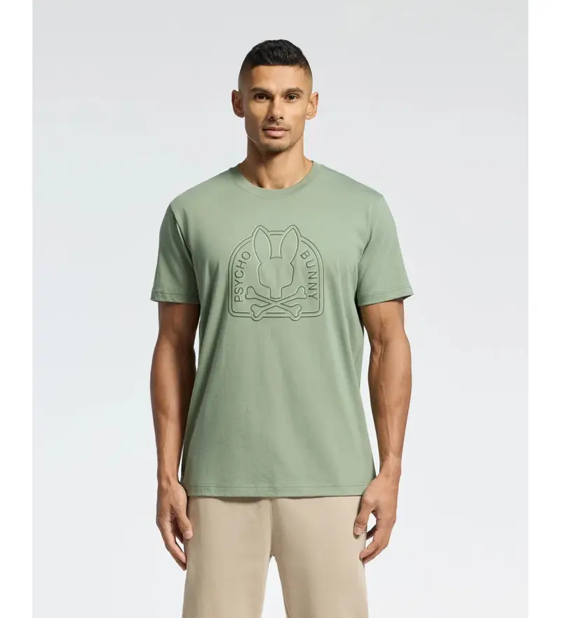 per uomo. B6U410F200 Maglietta grafica Melbourne Green (S), Casual, Verde, Cotone, Manica corta