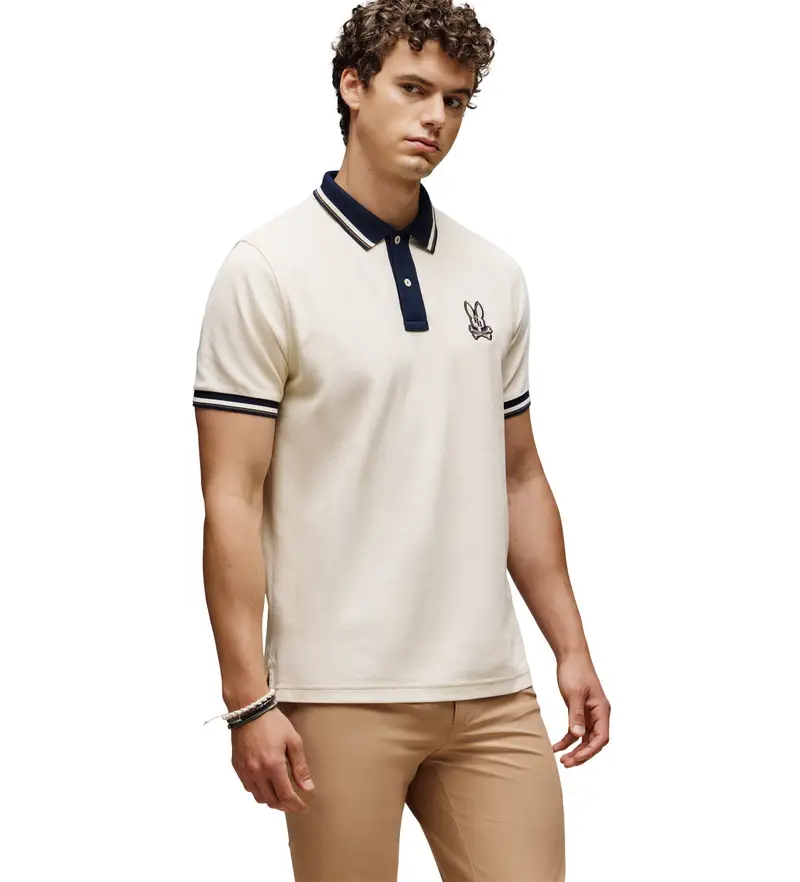 Psycho Bunny Polo Uomo Beige 4035884