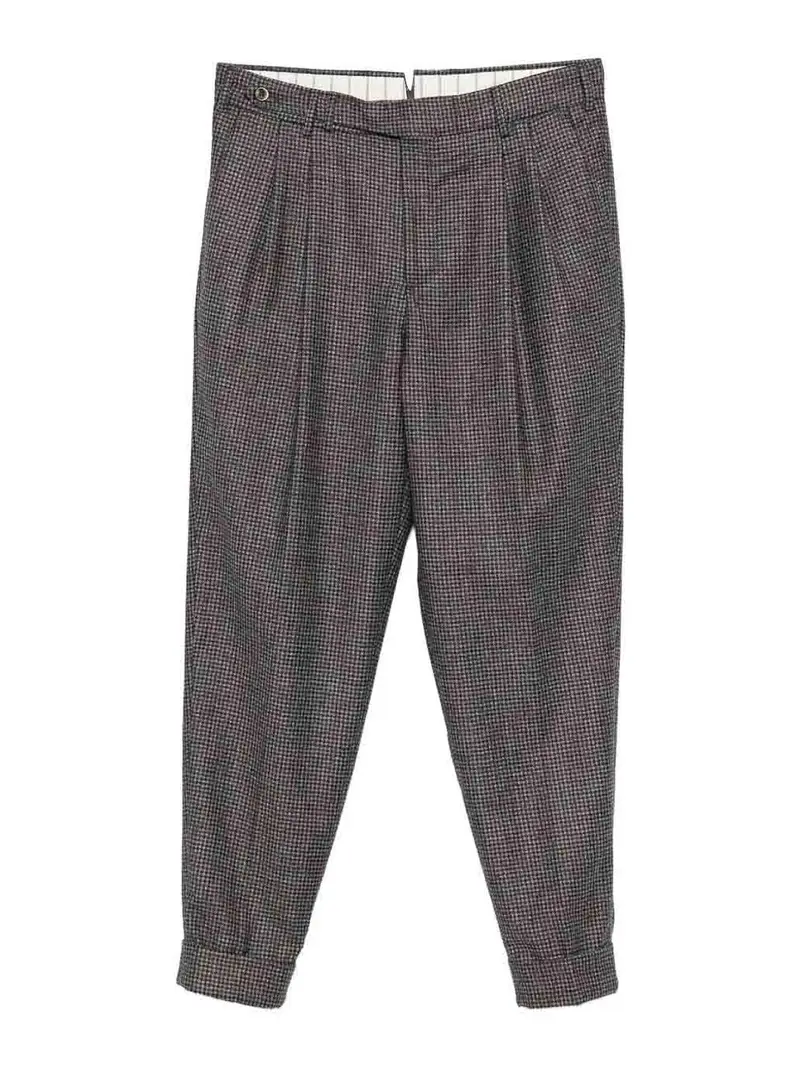 Pantaloni casual grigi con pieghe Grigio