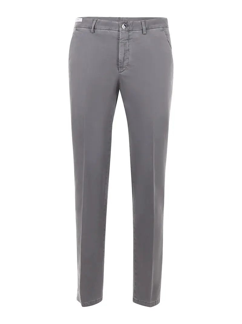Pantaloni chino in cotone elasticizzato Grigio