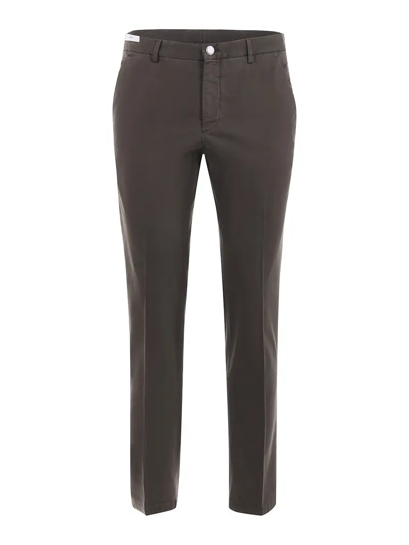 Pantaloni chino in cotone elasticizzato Marrone