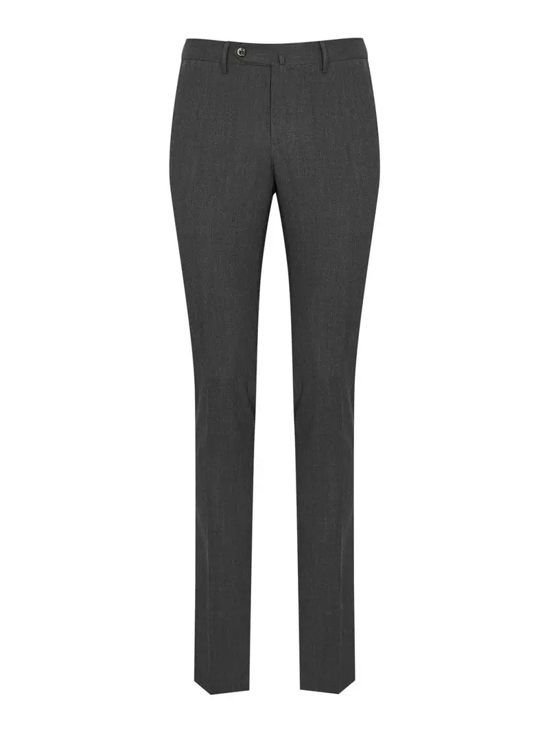 Pantaloni da viaggio super slim in misto lana Grigio