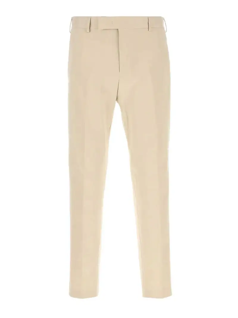 Pantaloni di cotone ribelle pressati Grigio Chiaro